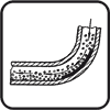 Counterbodies: Granulated slag, steel shot. Additional conditions: Compressed air or mechanical acceleration, heavy abrasive wear. Examples: Pipelines shot blasting and sandblasting devices