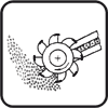 Counterbodies: Quartz sand, crushed rock, dry or wet. Additional conditions: abrasive wear. Examples: Fangs bucket wheel excavator, cutters, working parts briquetting presses