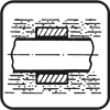 Counterbodies: liquid medium and the solid suspended grains (sand, etc.).. Additional conditions: Hydroabrasive wear. Examples: Protective sleeve shafts, pump components and water turbines