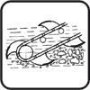 Counterbodies: Sand, gravel and stones. Additional conditions: Hydroabrasive wear. Examples: Details of marine dredging, graders and excavators