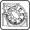 Counterbodies: coal, limestone and other rock. Additional conditions: Abrasive wear, shock. Examples: Grid-irons hammer crushers, ball mills parts, hammer mills